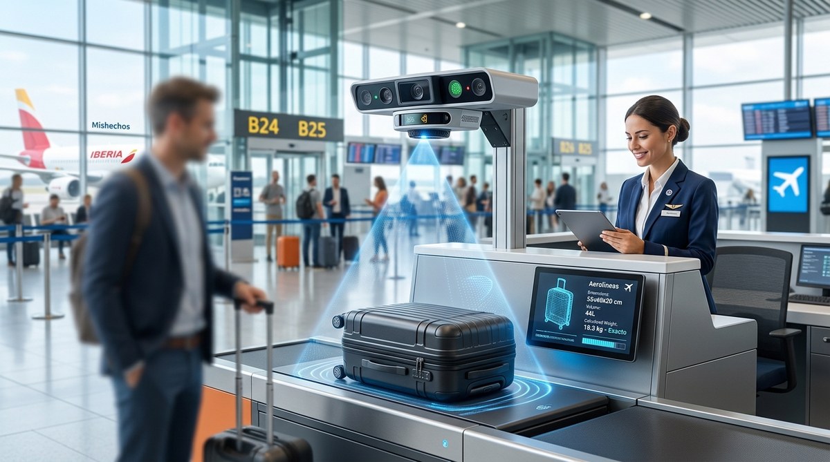 Cómo las aerolíneas calculan el peso exacto de tu equipaje sin báscula